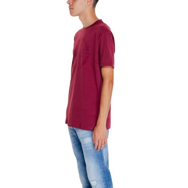 Armani Exchange Bordeaux Cotton T-Shirt - Image 3