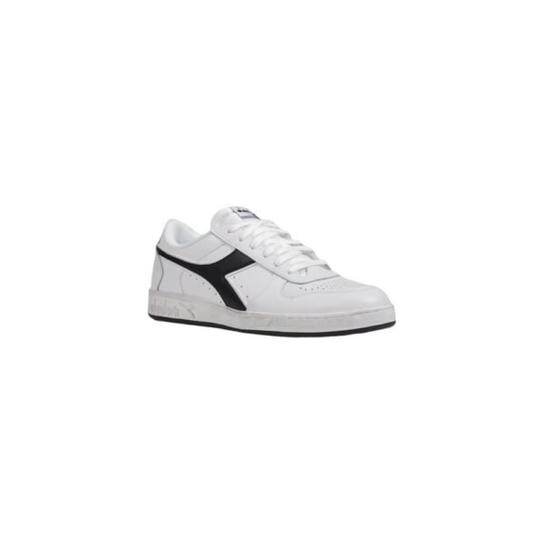 Diadora Black And White Leather Sneaker - Image 2