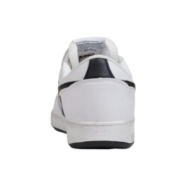 Diadora Black And White Leather Sneaker - Image 4