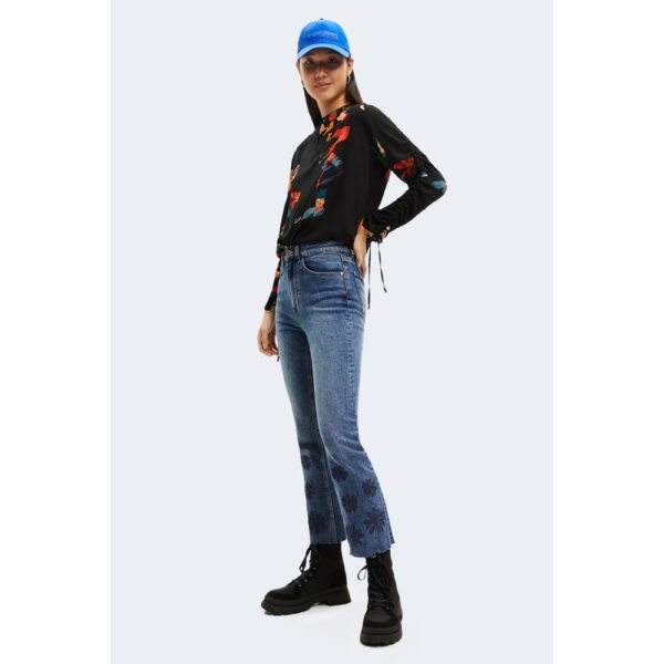 Desigual Blue Cotton Jeans & Pant - Image 3