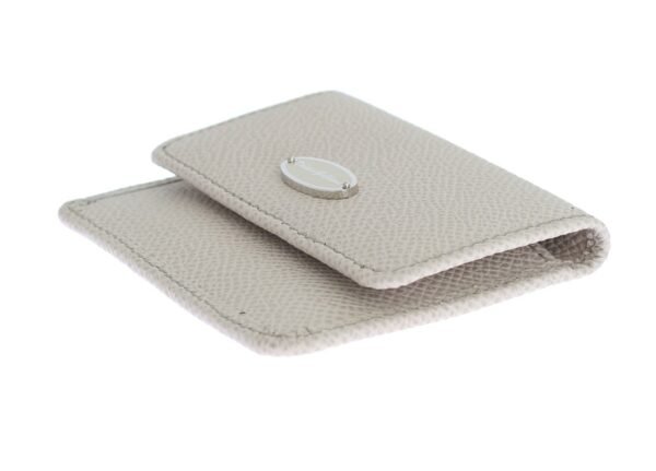 Dolce & Gabbana Sleek White Leather Condom Case Wallet - Image 3