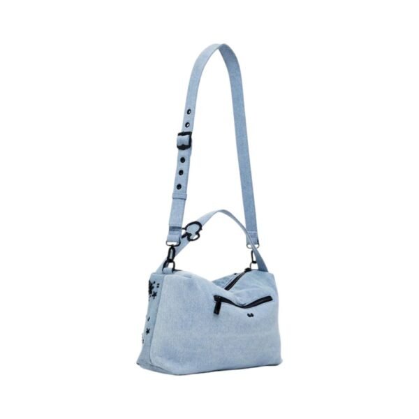 Desigual Light Blue Cotton Handbag - Image 2