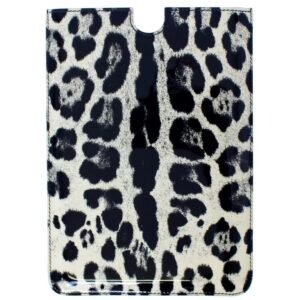 Dolce & Gabbana White Leopard Pattern Leather eBook Cover Tablet Case