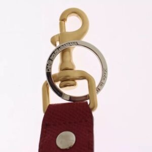 Dolce & Gabbana Multicolor Raffia Leather Clasp Finder Chain Keyring