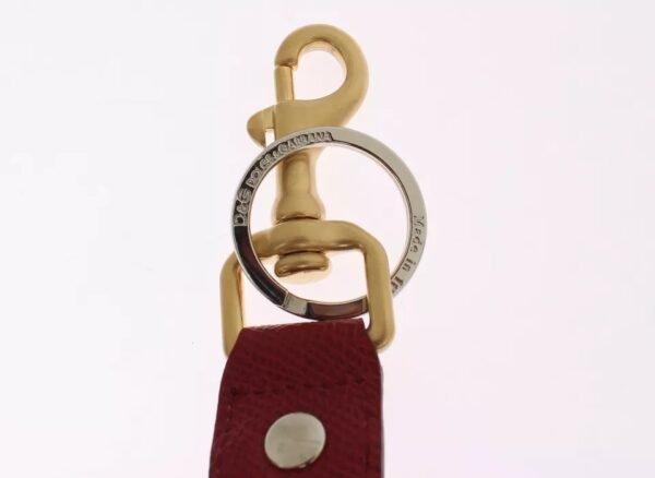 Dolce & Gabbana Multicolor Raffia Leather Clasp Finder Chain Keyring - Image 4