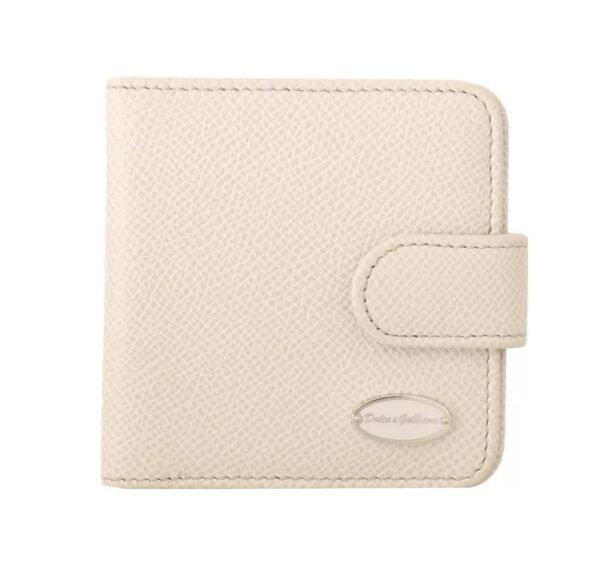 Dolce & Gabbana White Dauphine Leather Condom Case Holder Pocket Wallet - Image 2