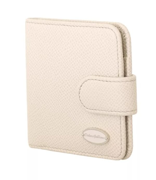 Dolce & Gabbana White Dauphine Leather Condom Case Holder Pocket Wallet - Image 4