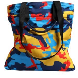 Dolce & Gabbana Multicolor Camouflage Nylon Shopping Tote Bag