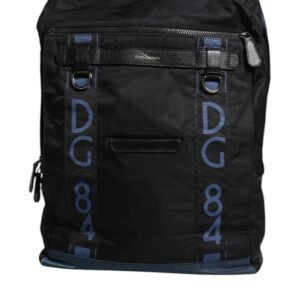 Dolce & Gabbana Black Nylon DG Logo School Backpack Bag