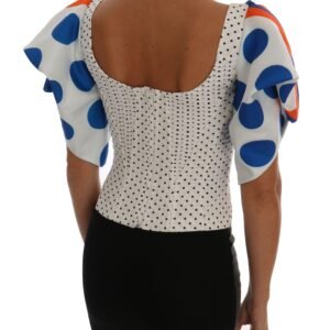 Dolce & Gabbana Elegant Polka Dot Bustier Top