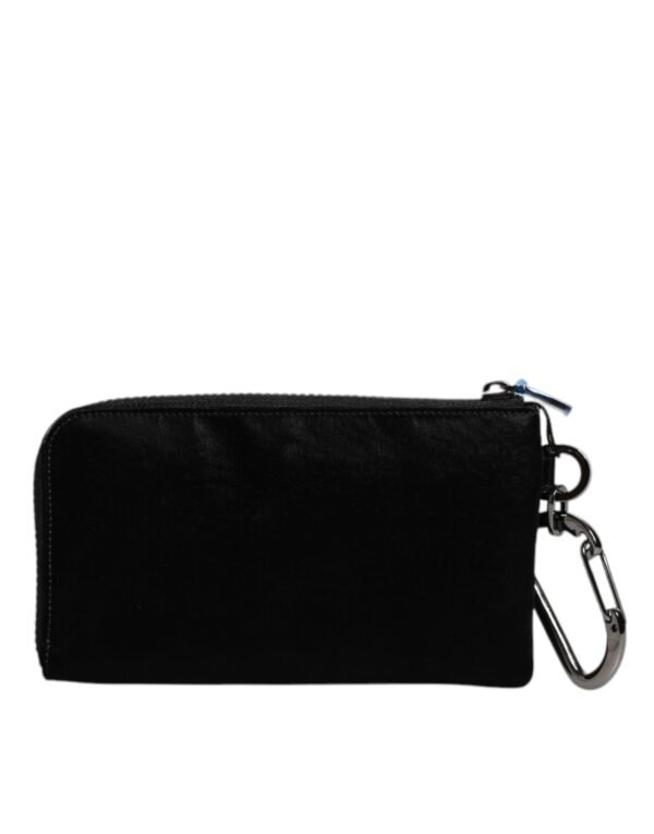 Dolce & Gabbana Black Nylon Logo Plaque Keyring Pouch Clutch Bag - Image 5