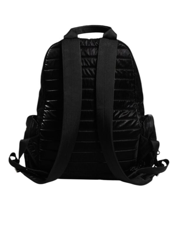 Dolce & Gabbana Black Nylon Logo Plaque Travel School Backpack Bag - Image 4