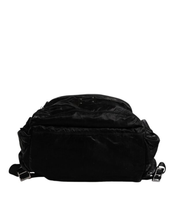 Dolce & Gabbana Black Nylon Logo Plaque Travel School Backpack Bag - Image 5