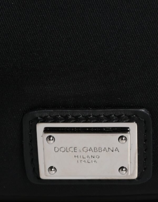 Dolce & Gabbana Black Polyester Logo Plaque Belt Waist Men Fanny Pack Bag - Image 3