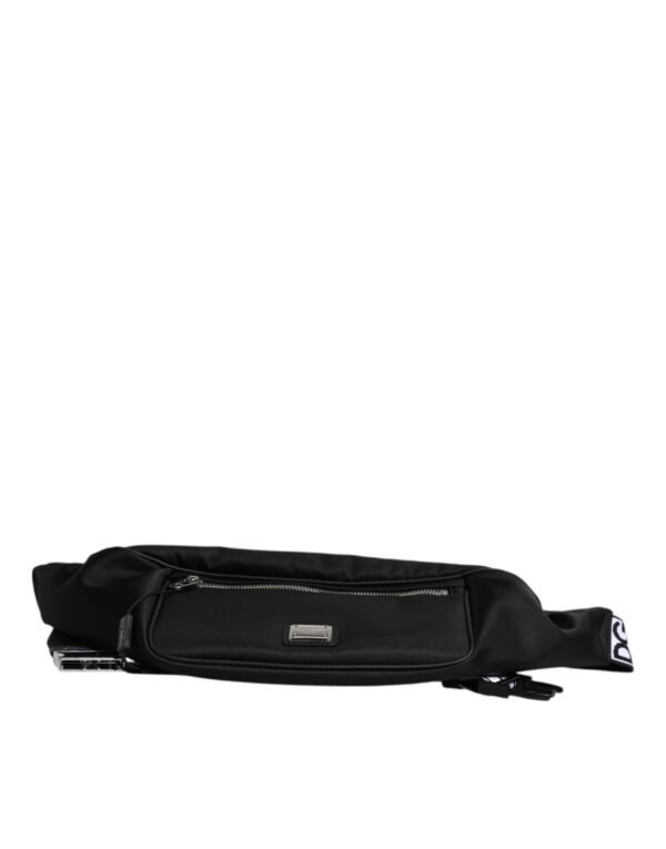 Dolce & Gabbana Black Polyester Logo Plaque Belt Waist Men Fanny Pack Bag - Image 6