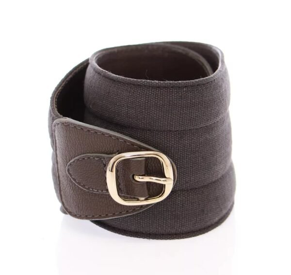 Dolce & Gabbana Brown D&G Leather Linnen Logo Belt - Image 2