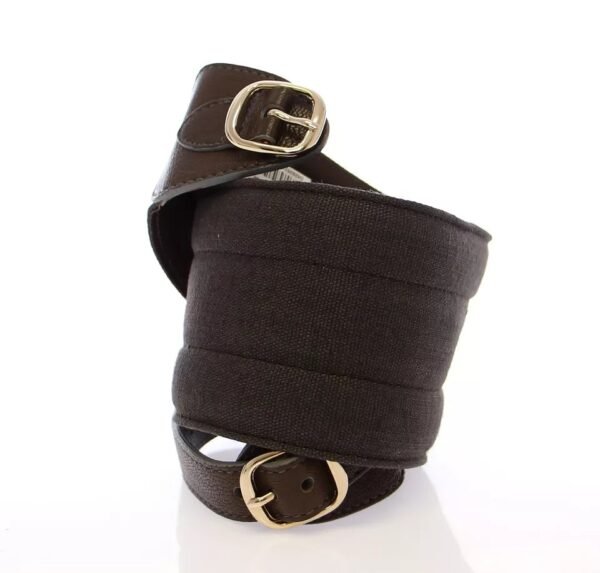 Dolce & Gabbana Brown D&G Leather Linnen Logo Belt - Image 3