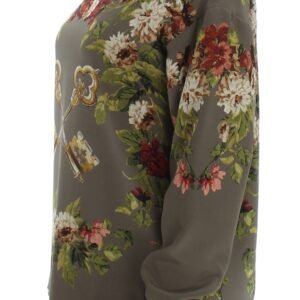 Dolce & Gabbana Enchanted Sicily Silk Crewneck Blouse