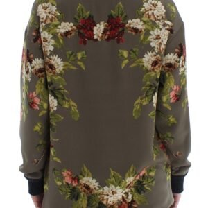 Dolce & Gabbana Enchanted Sicily Silk Crewneck Blouse