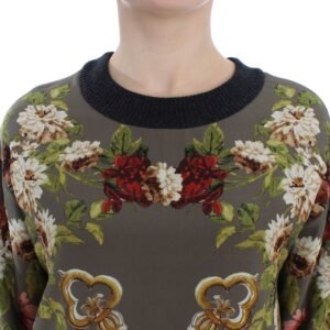 Dolce & Gabbana Enchanted Sicily Silk Crewneck Blouse