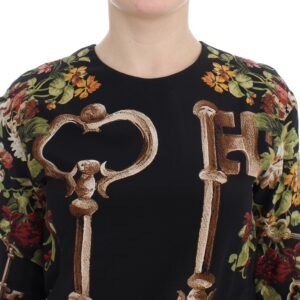 Dolce & Gabbana Elegant Medieval Print Silk Blouse