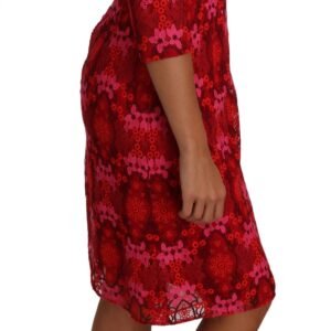 Dolce & Gabbana Elegant Floral Crochet Knee-Length Dress