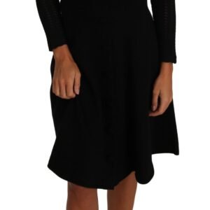 Dolce & Gabbana Elegant Black Knitted Sheath Dress