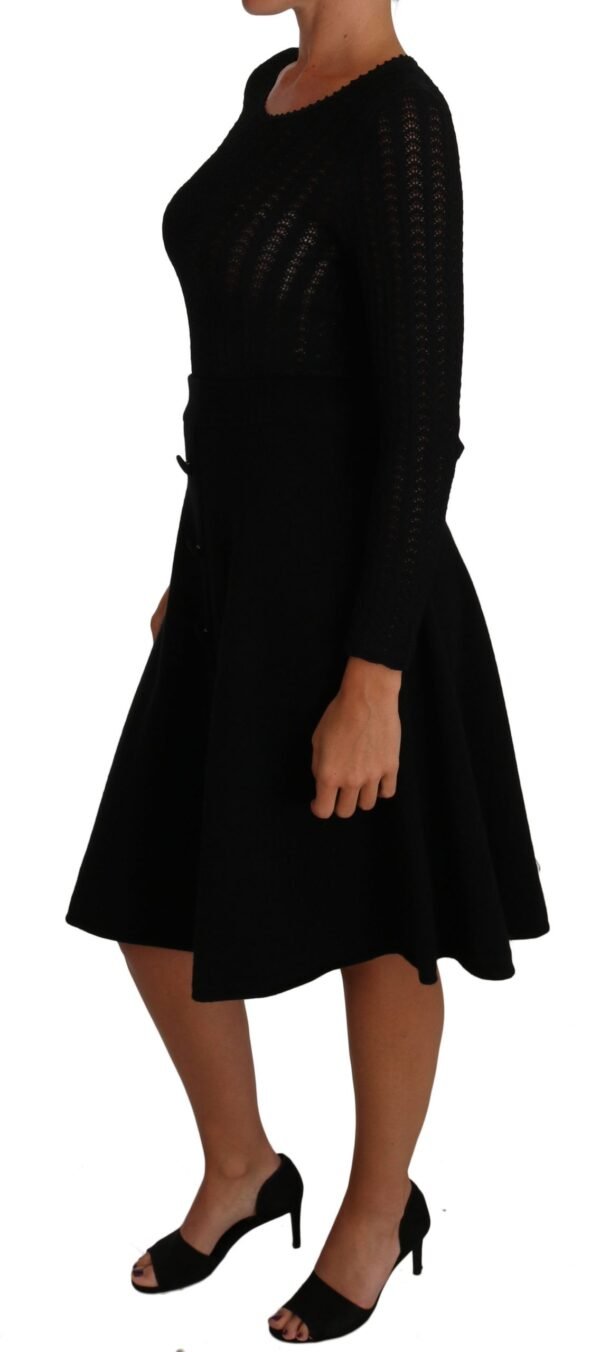 Dolce & Gabbana Elegant Black Knitted Sheath Dress - Image 6