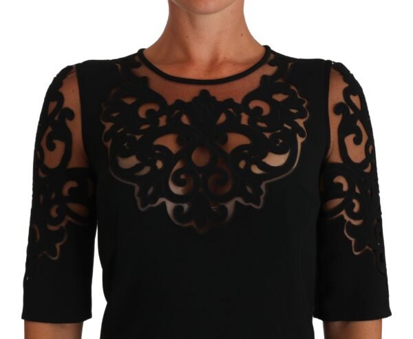 Dolce & Gabbana Elegant Black Cut-Out Detail Dress - Image 3