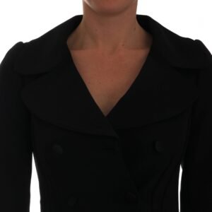 Dolce & Gabbana Chic Black Cropped Double Breasted Blazer