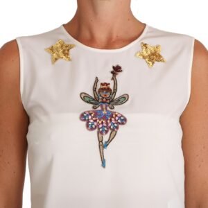 Dolce & Gabbana Enchanted Crystal-Embellished Silk Blouse