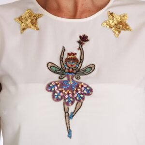 Dolce & Gabbana Enchanted Crystal-Embellished Silk Blouse