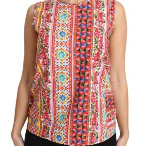 Dolce & Gabbana Carretto Print Pure Cotton Tank Top