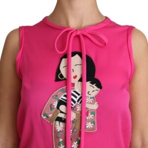 Dolce & Gabbana Elegant Pink Silk Family Tank Top Shirt