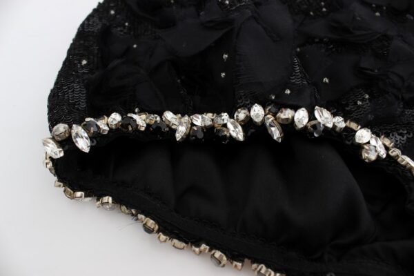 Dolce & Gabbana Crystal Sequined Silk High Waist Shorts - Image 7