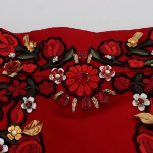 Dolce & Gabbana Elegant Silk High Waist Embroidered Shorts