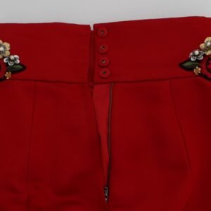 Dolce & Gabbana Enchanted Sicily Crystal-Embellished Silk Shorts