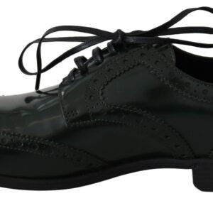 Dolce & Gabbana Elegant Green Brogues Oxford Wingtip Flats