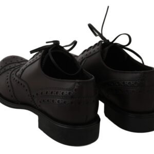 Dolce & Gabbana Elegant Bordeaux Wingtip Derby Dress Shoes