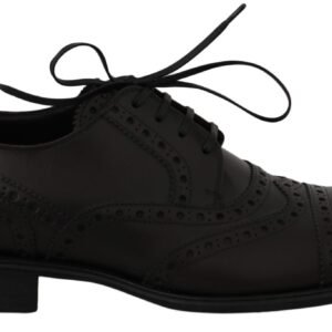 Dolce & Gabbana Elegant Bordeaux Wingtip Derby Dress Shoes