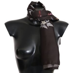 Dolce & Gabbana Elegant Silk Scarf Wrap in Luxe Brown