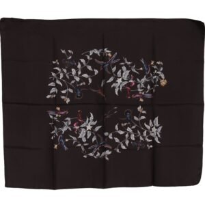 Dolce & Gabbana Elegant Silk Scarf Wrap in Luxe Brown