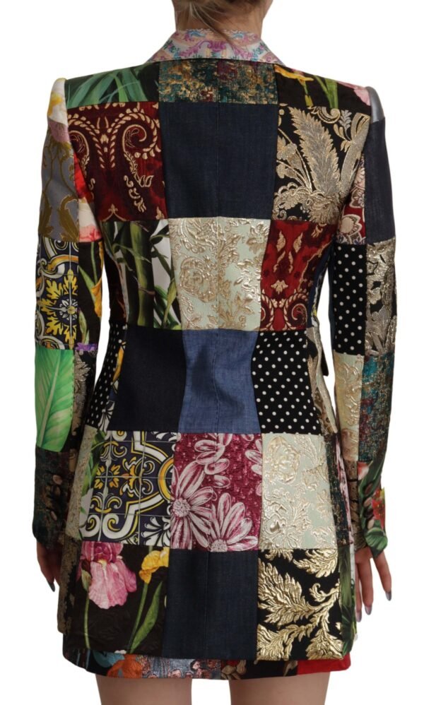 Dolce & Gabbana Elegant Multicolor Patchwork Blazer Jacket - Image 4