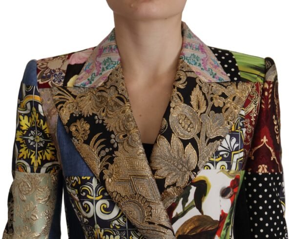 Dolce & Gabbana Elegant Multicolor Patchwork Blazer Jacket - Image 5