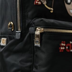 Dolce & Gabbana Elegant Embellished Black Backpack