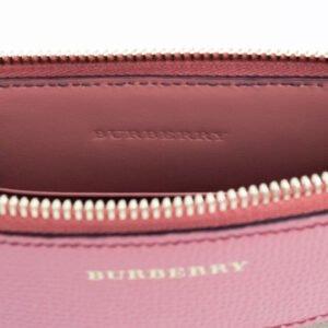 Burberry Peyton House Check Derby Cinnamon Red Grain Leather Pouch Crossbody Bag