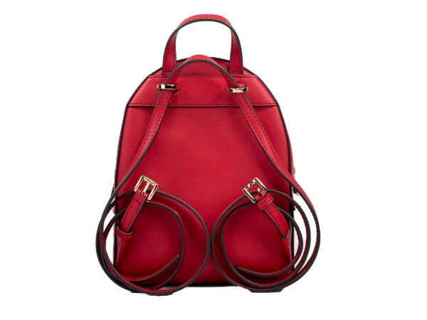 Michael Kors Jaycee Mini XS Leather Zip Pocket Backpack Red - Image 3