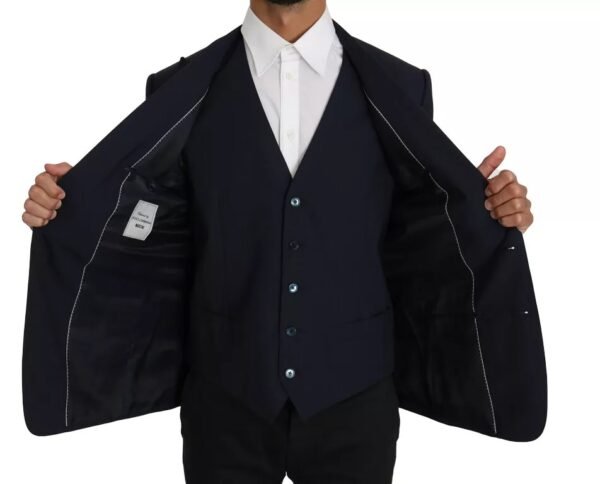 Dolce & Gabbana Blue Wool MARTINI Blazer Vest 2 Piece - Image 7