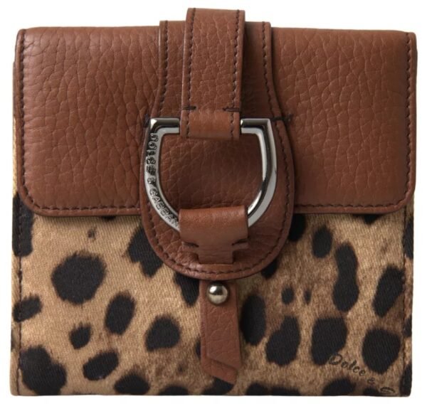 Dolce & Gabbana Brown Leopard French Flap Leather Bifold Cardholder Wallet - Image 2