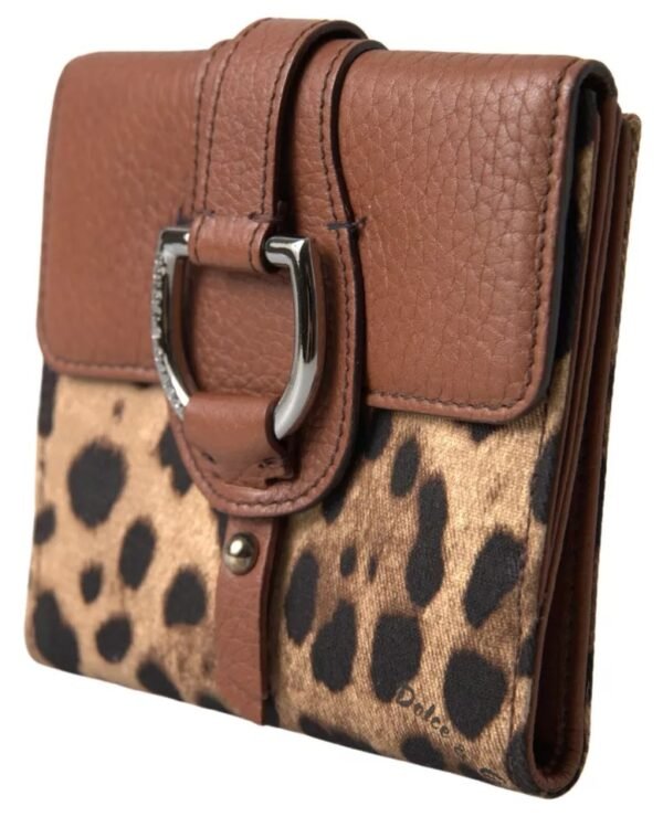 Dolce & Gabbana Brown Leopard French Flap Leather Bifold Cardholder Wallet - Image 4